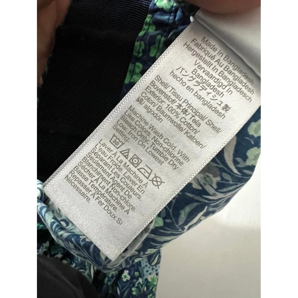 J Crew Pajama Pants Women 2X Blue Green Floral Cheetah Print BM286‎